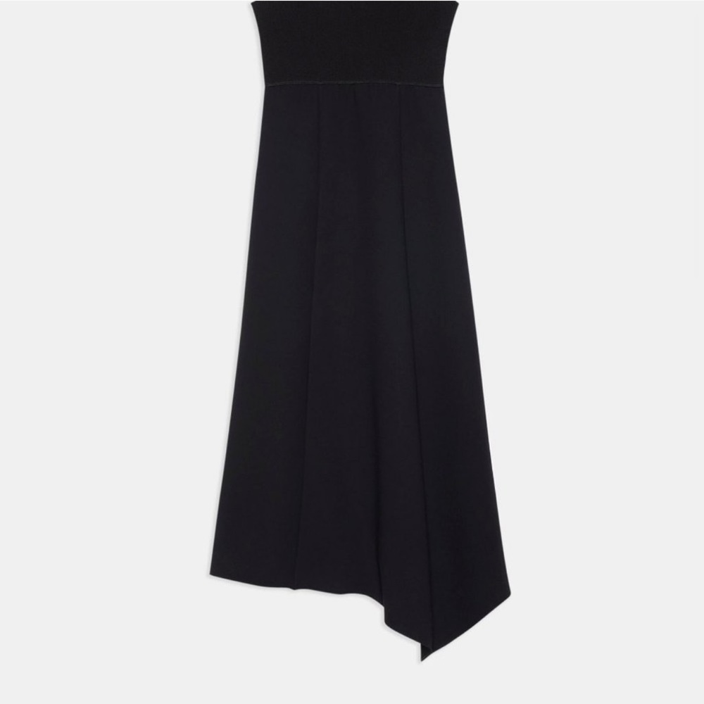 Theory Flared Crepe Slip Midi Dress - Picture 9 of 9